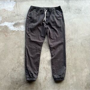 Wowie Jogger Pants Men Size XL Tall Gray Drawstring Aztec
